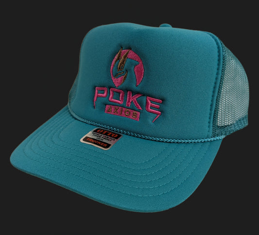 Poke Axios Foam Trucker Snap Back Teal