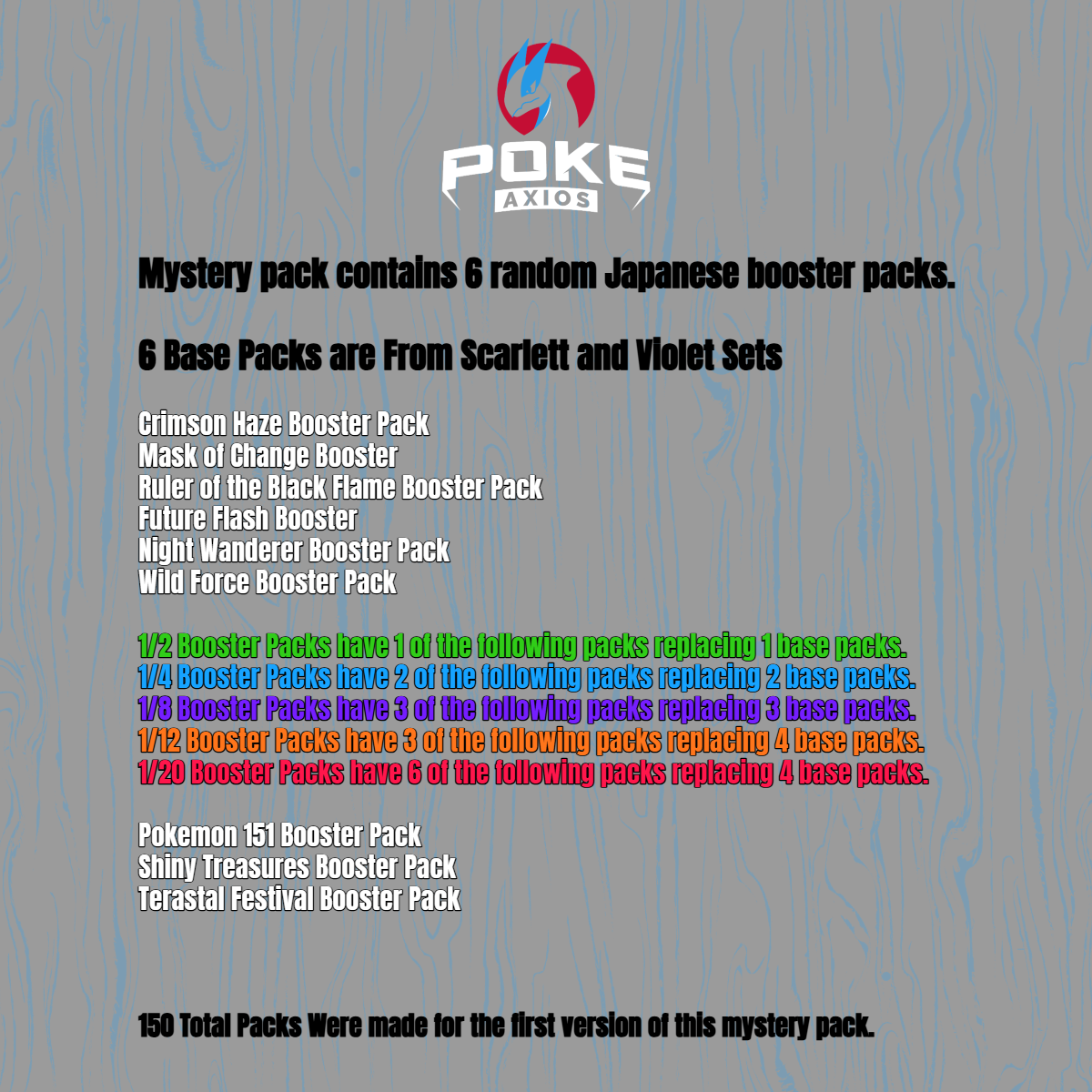 Pokemon TCG Mystery Pack – 6 Random Japanese Pokémon Booster Packs